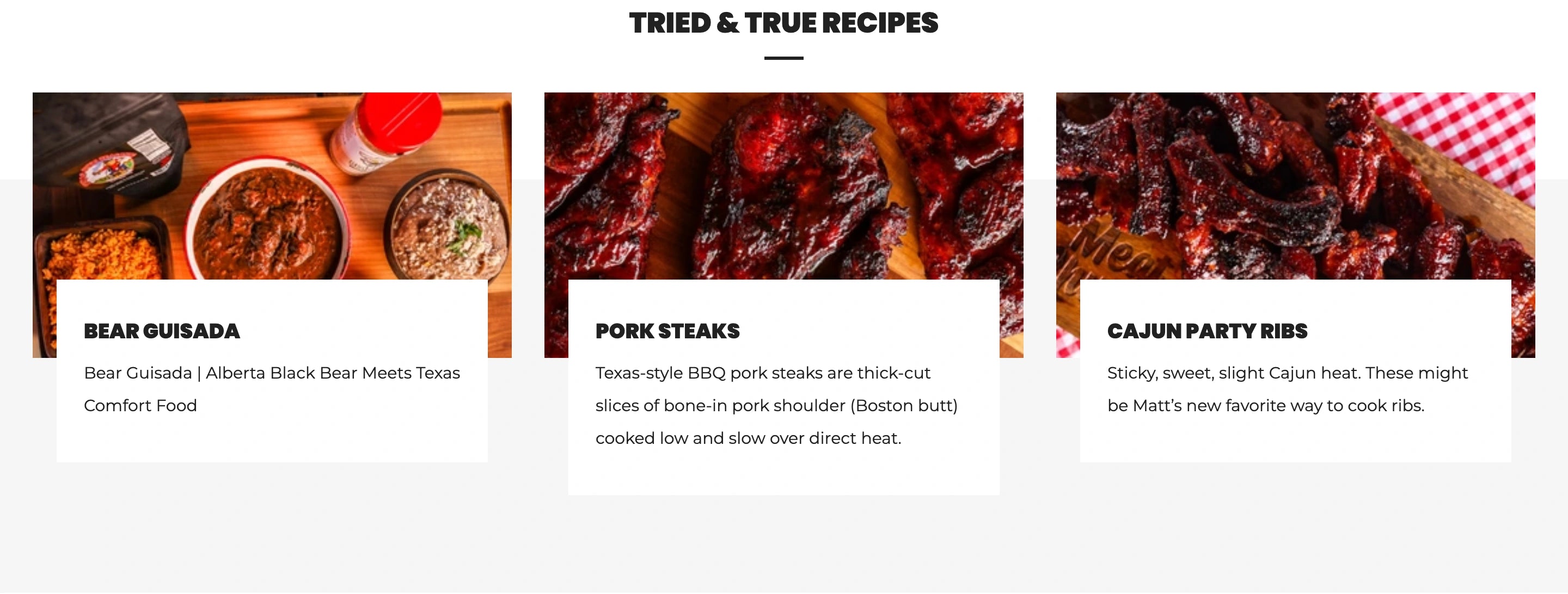 Tried and True Recipes